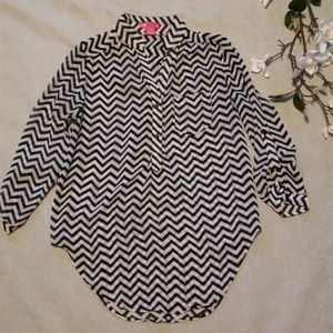 Sheer chevron blouse